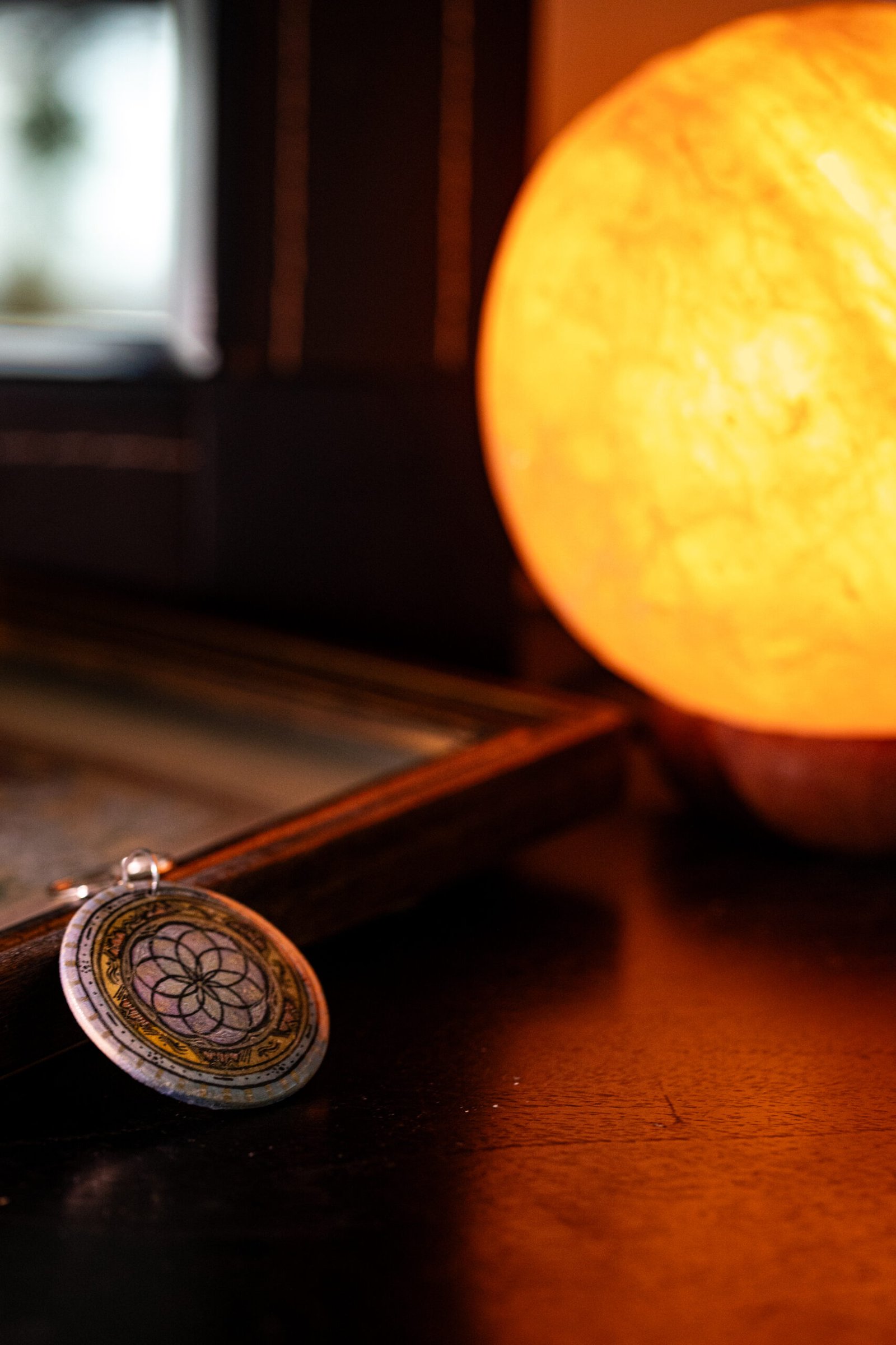 Handmade Flower Mandala Charm : "Blueberry" - Image 2