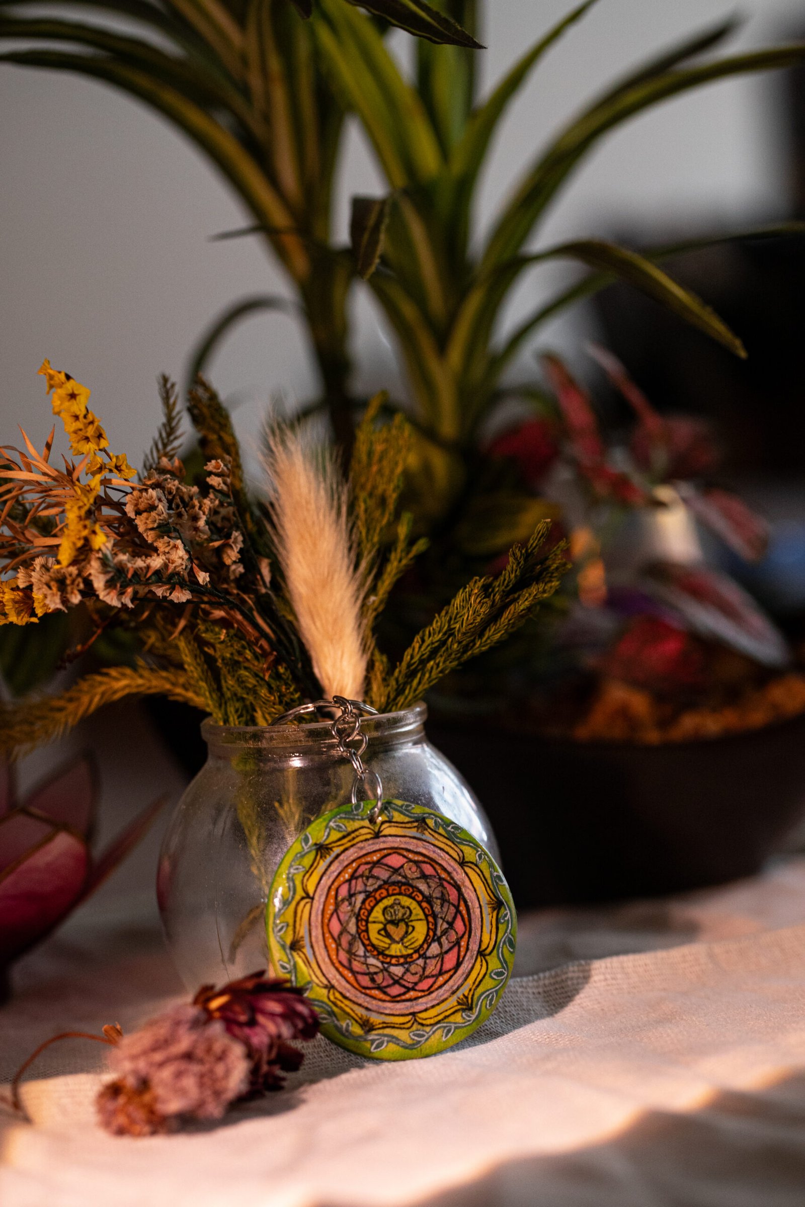 Handmade Flower Mandala Charm : "Freesia" - Image 4