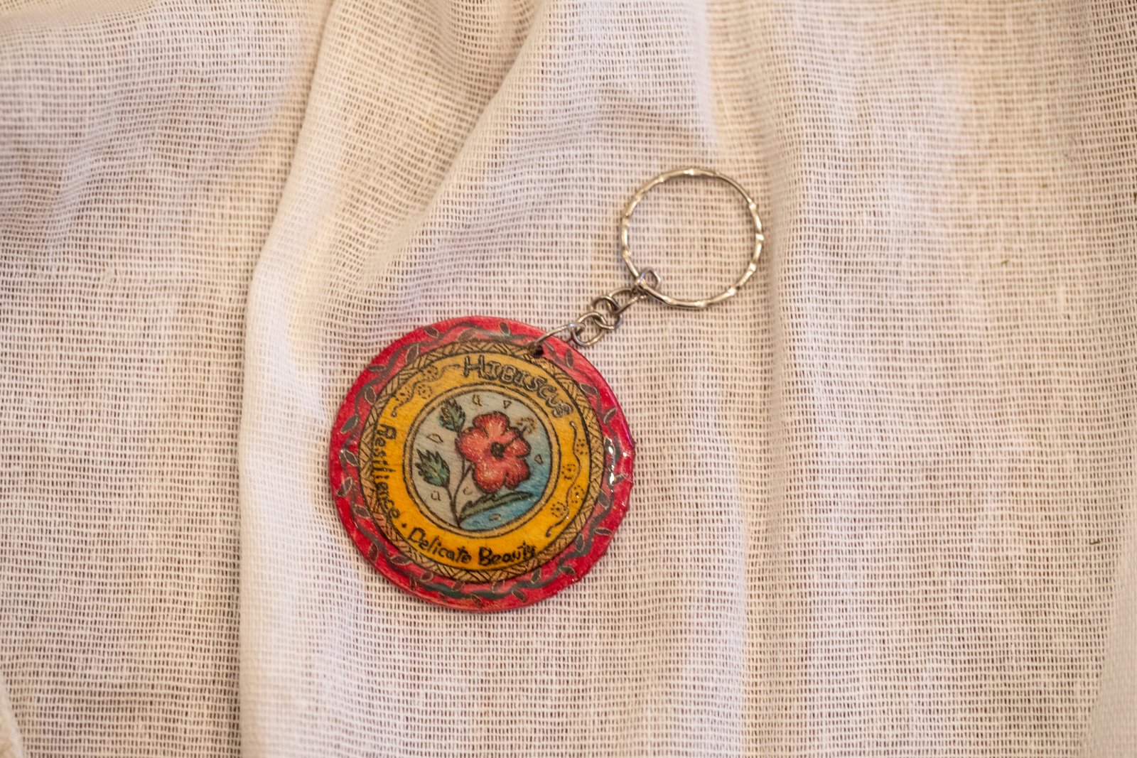 Handmade Flower Mandala Charm : "Hibiscus" - Image 3