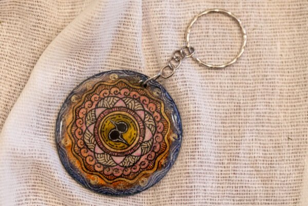 Handmade Flower Mandala Charm : "Evening Primrose"
