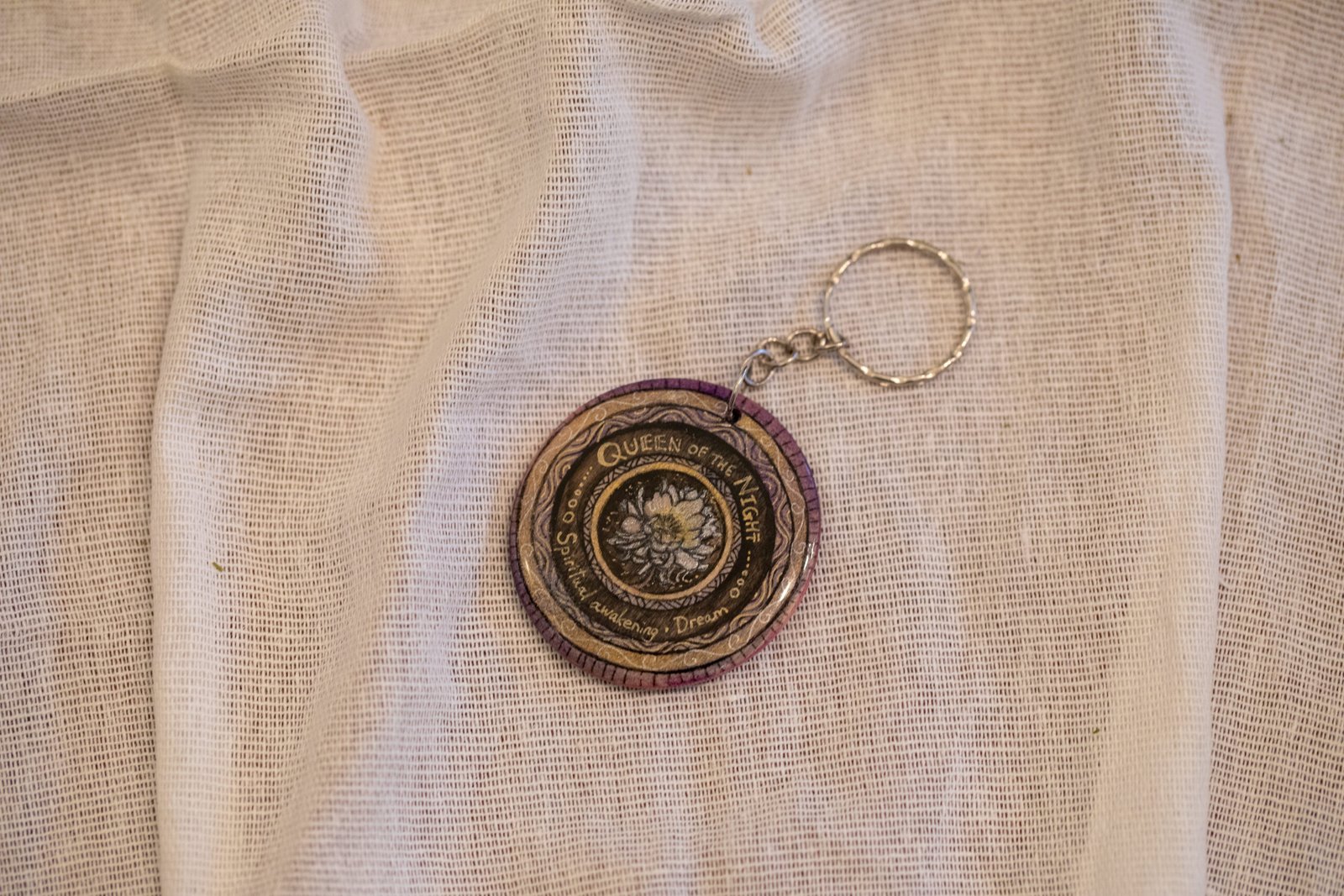 Handmade Flower Mandala Charm : "Queen of the Night" - Image 4