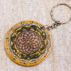 Handmade Flower Mandala Charm : "Geranium"