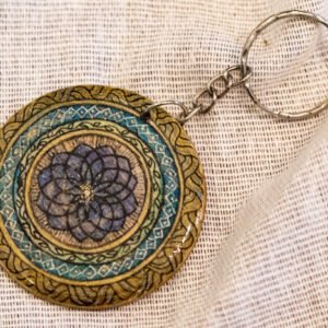 Handmade Flower Mandala Charm : "Gentian"