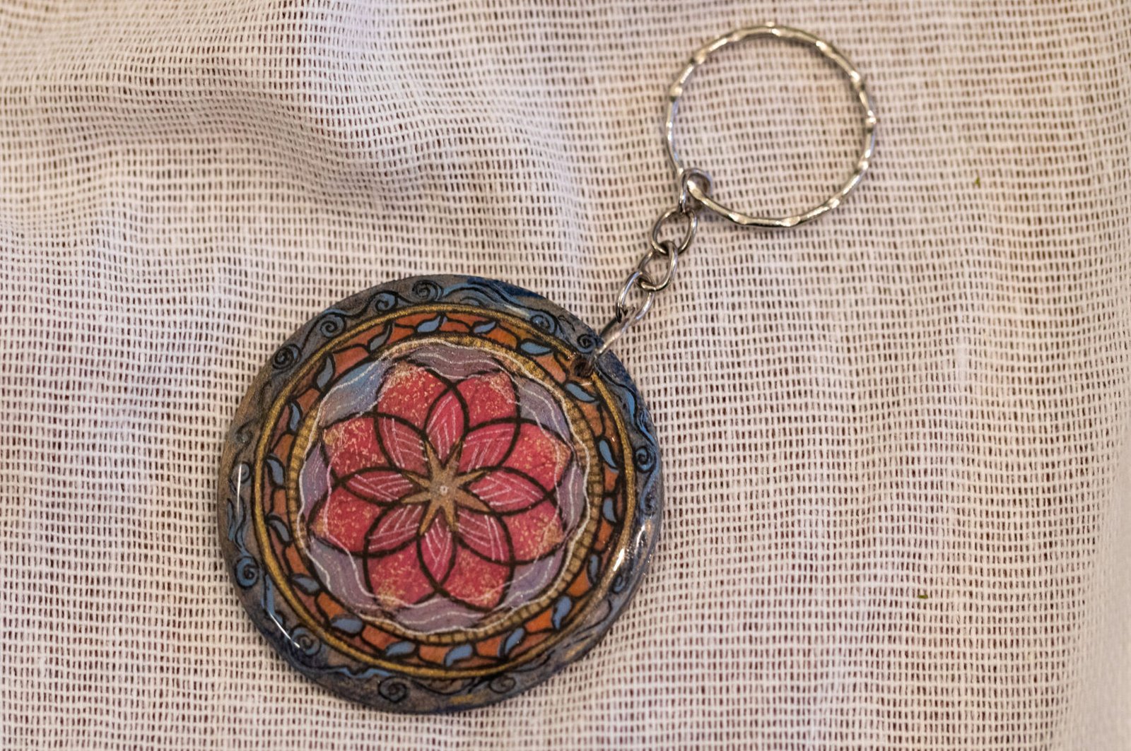 Handmade Flower Mandala Charm : "Lotus"